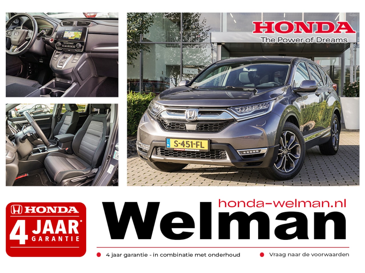 Honda CR-V - 2.0i e:HEV ELEGANCE - FULL HYBRID -  184 PK - AUTOMAAT - AutoWereld.nl