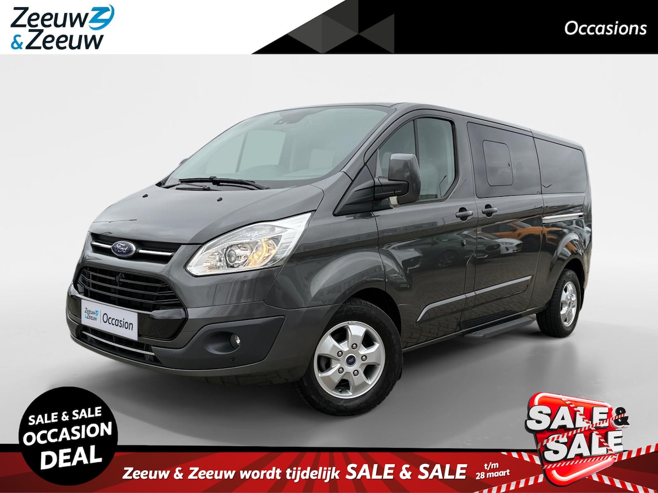 Ford Transit Custom Tourneo - 310 2.0 TDCI L2H1 Titanium 170 pk Automaat | Lederen bekleding | 8 persoons | Navigatiesys - AutoWereld.nl