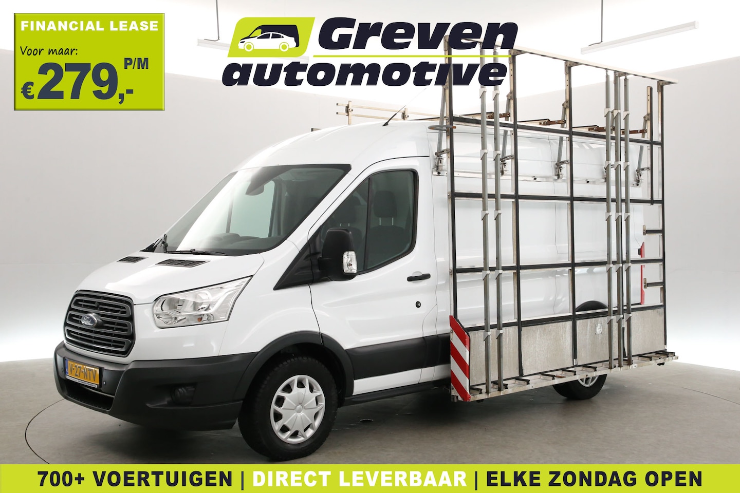 Ford Transit - 2.0 TDCI 170PK L2H2 | 2800kg Trekgew. | Trekh. | Euro6 | Glasresteel | Airco | Cruise | 3- - AutoWereld.nl