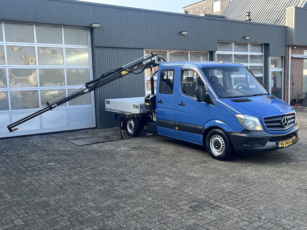 Mercedes-Benz Sprinter - 310 2.2 CDI 366 DC Hiab 022T Laadkraan 6-Persoons Telefoonverbinding Open laadbak Pick-up - AutoWereld.nl