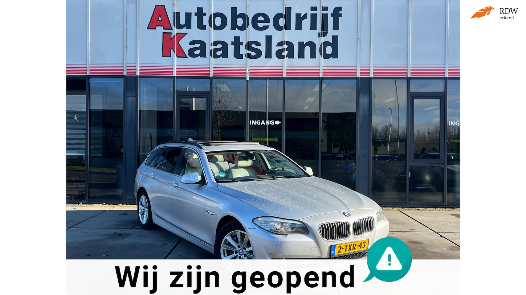 BMW 5-serie Touring - 530d High Executive - Vol opties - Pano - Leder - Navi - schermen achterin - 2011 - AutoWereld.nl
