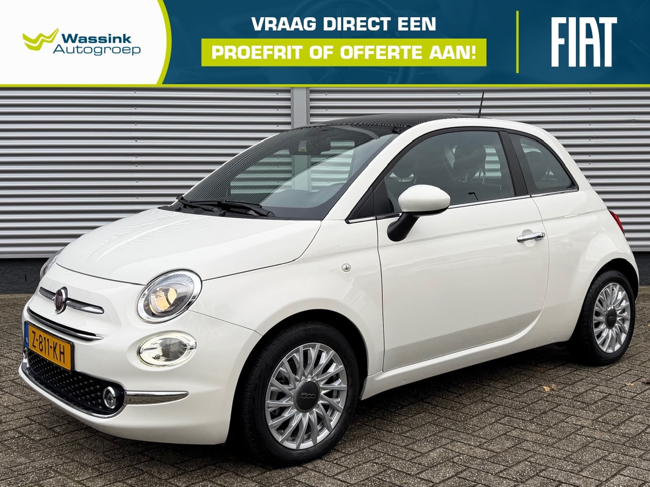 Fiat 500 - 1.0 70pk Hybrid Dolcevita | Panorama dak | Carplay | Airco | Parkeerhulp | Lage kilometers - AutoWereld.nl