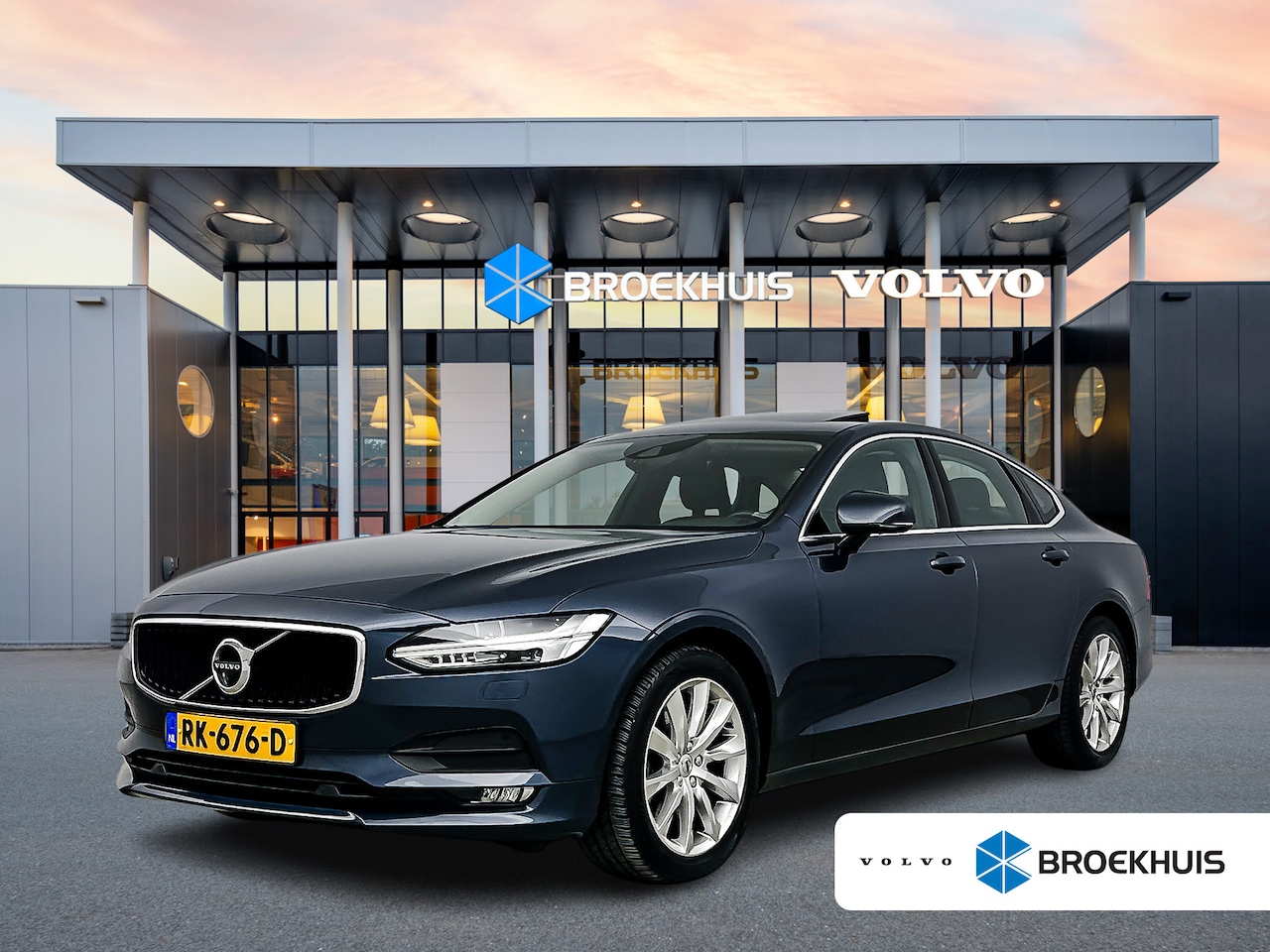 Volvo S90 - T5 Momentum Business | 18" | Leder | Schuifdak | Head-up | Harman Kardon | 360 Camera | Ke - AutoWereld.nl
