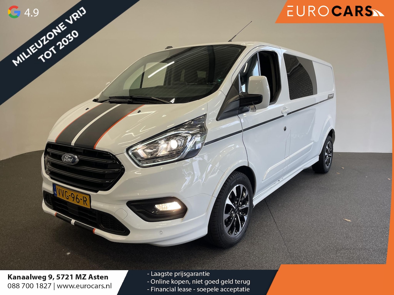 Ford Transit Custom - 320 2.0 TDCI L2H1 170PK Sport Automaat Dubbele Cabine Airco Cruise Control Bluetooth Navi - AutoWereld.nl