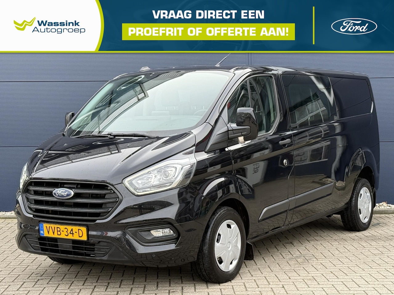 Ford Transit Custom - GBDC 2.0 TDCi 130PK 320 L2H1 Automaat Trend | Dubbel Cabine | Navigatie | Parkeersensoren - AutoWereld.nl