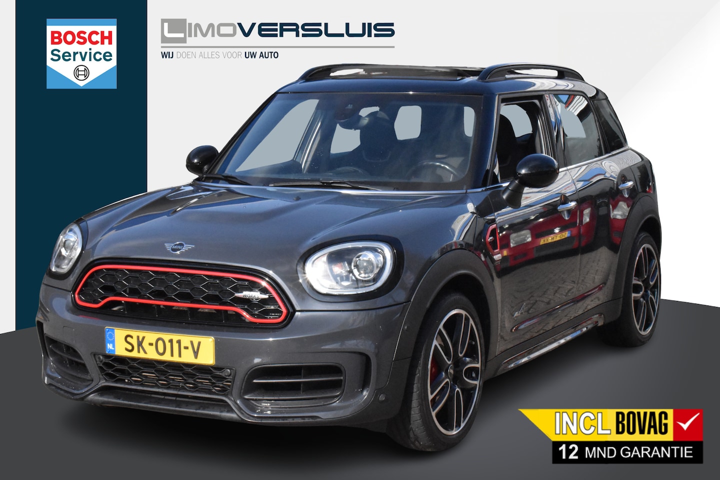 MINI Countryman - Mini 2.0 John Cooper Works ALL4 Schuifdak | H&K | Navi | 100% Onderhouden | 12 mnd BOVAG g - AutoWereld.nl
