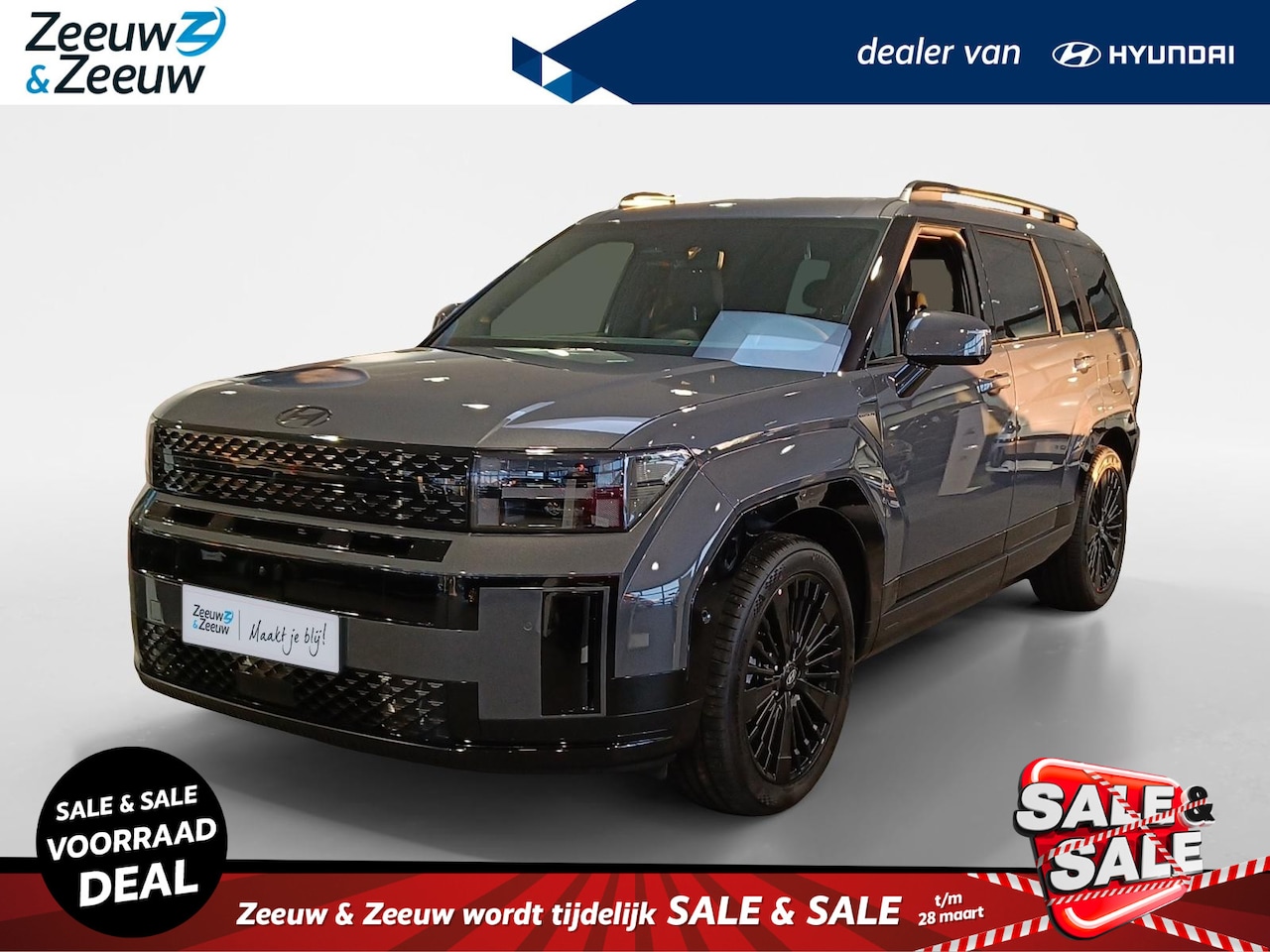 Hyundai Santa Fe - 1.6 T-GDI PHEV Black Line 7 persoons DIRECT RIJDEN | RUIM 4500,- KORTING! | GEEN LEVERTIJD - AutoWereld.nl