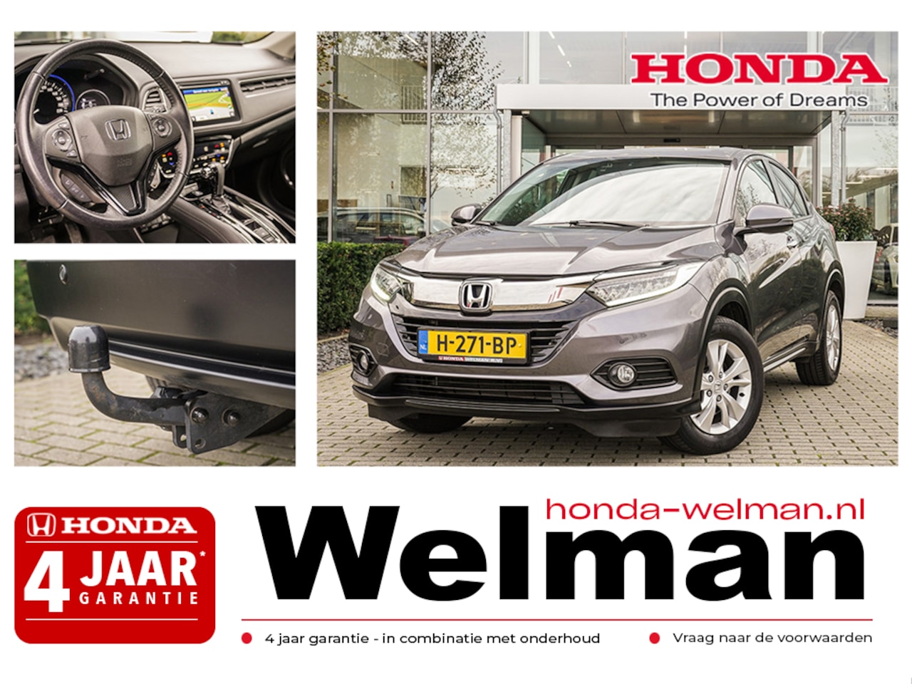 Honda HR-V - 1.5i VTEC ELEGANCE - AUTOMAAT - TREKHAAK - PRIVACY GLASS - LED - AutoWereld.nl