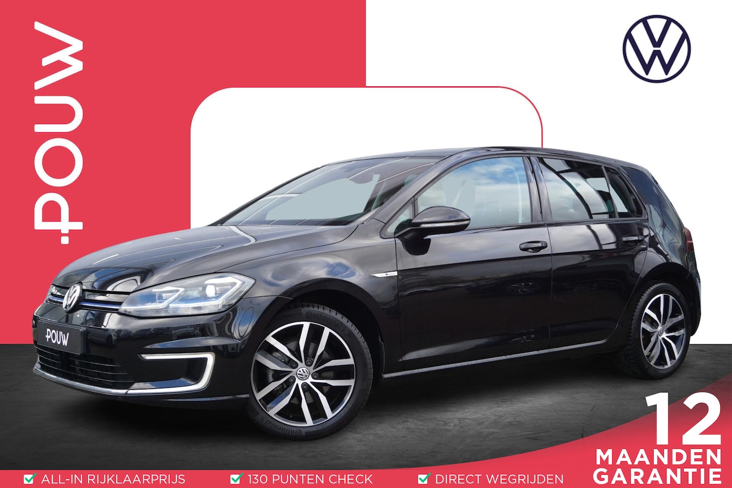 Volkswagen e-Golf - 136pk | SoH 93 % | Achteruitrijcamera | Keyless | DAB | Adaptive Cruise - AutoWereld.nl