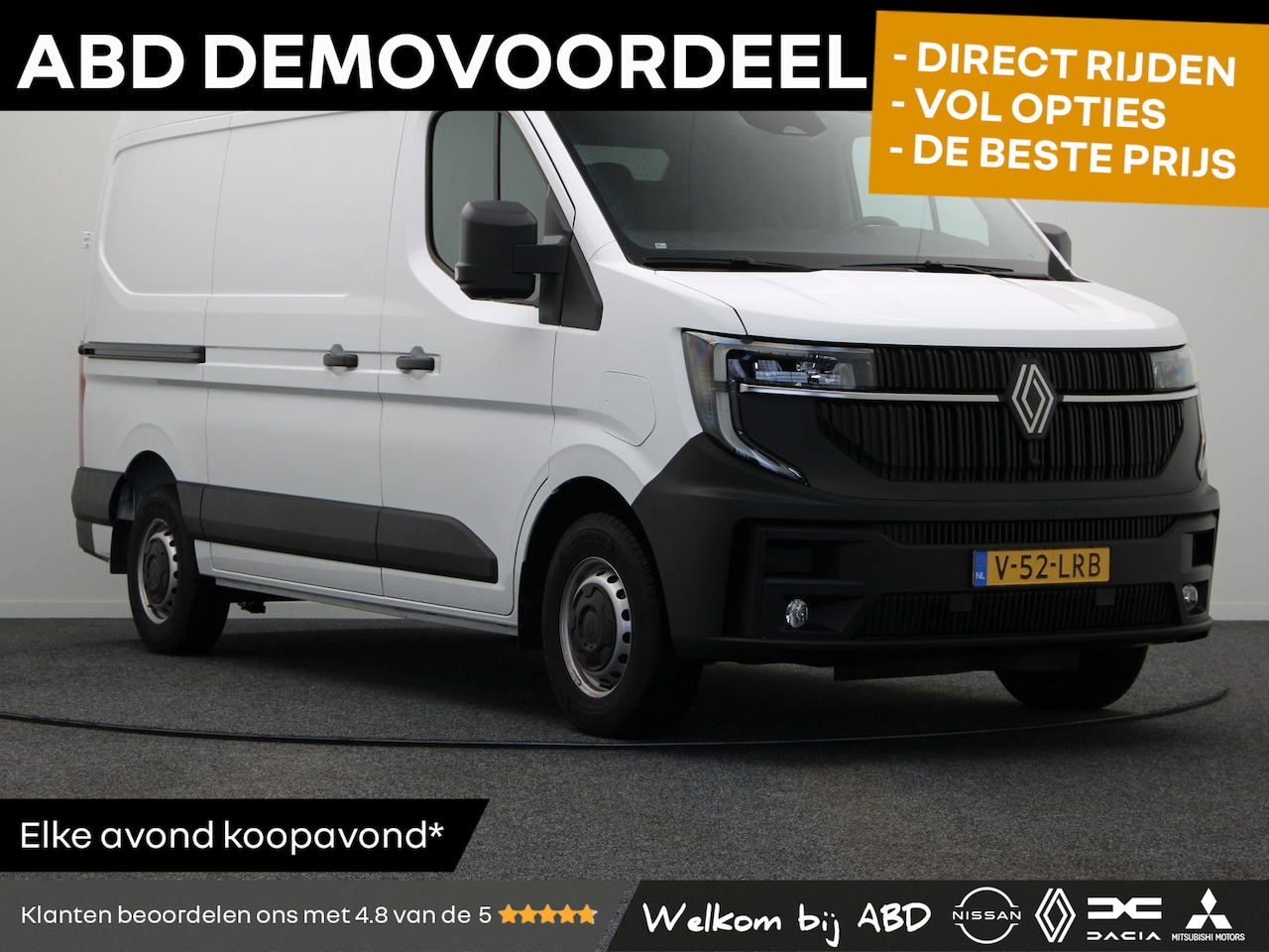 Renault Master E-Tech - T35 L2H2 Advance long range 87 kWh | Achterdeuren met ramen | Laadruimtebetimmering | Acht - AutoWereld.nl