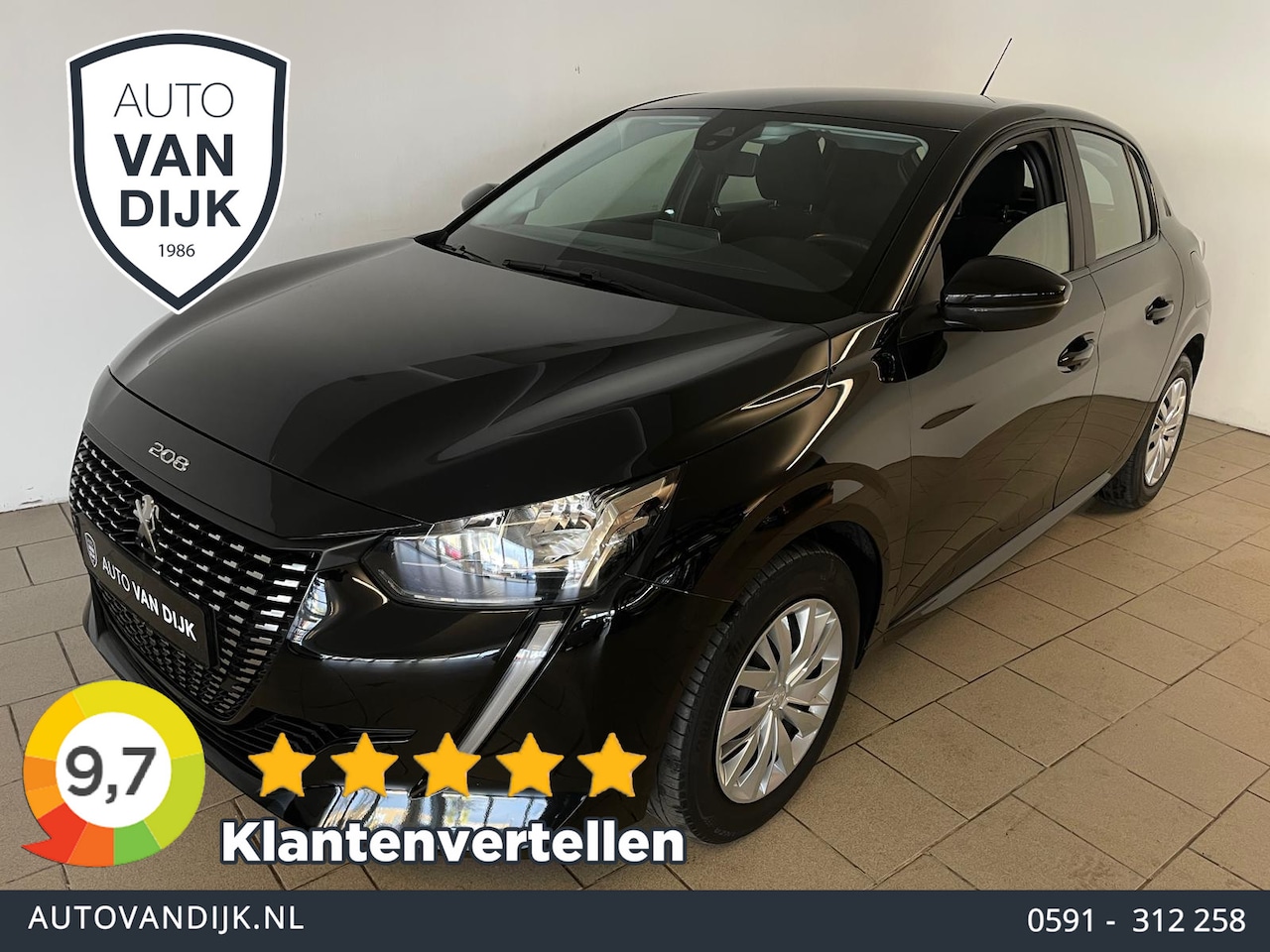 Peugeot 208 - 1.2 PureTech Active AIRCO NAVI VIA APP BLUETOOTH APPLE CARPLAY CRUISE ELEK RAMEN CENT VERG - AutoWereld.nl