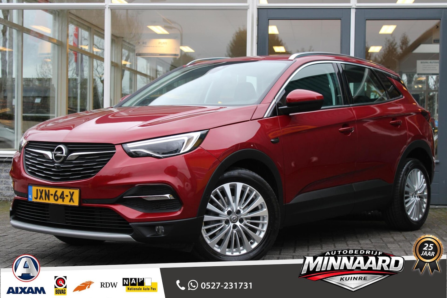 Opel Grandland X - 1.6 Turbo Innovation Automaat, Stuur en stoel verw. en verk. Navi - AutoWereld.nl