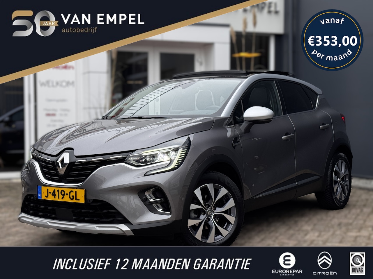 Renault Captur - 1.3 TCe 130 Intens | Schuifdak | Automaat | Camera Rondom | Adaptive Cruise | Stoelverwarm - AutoWereld.nl