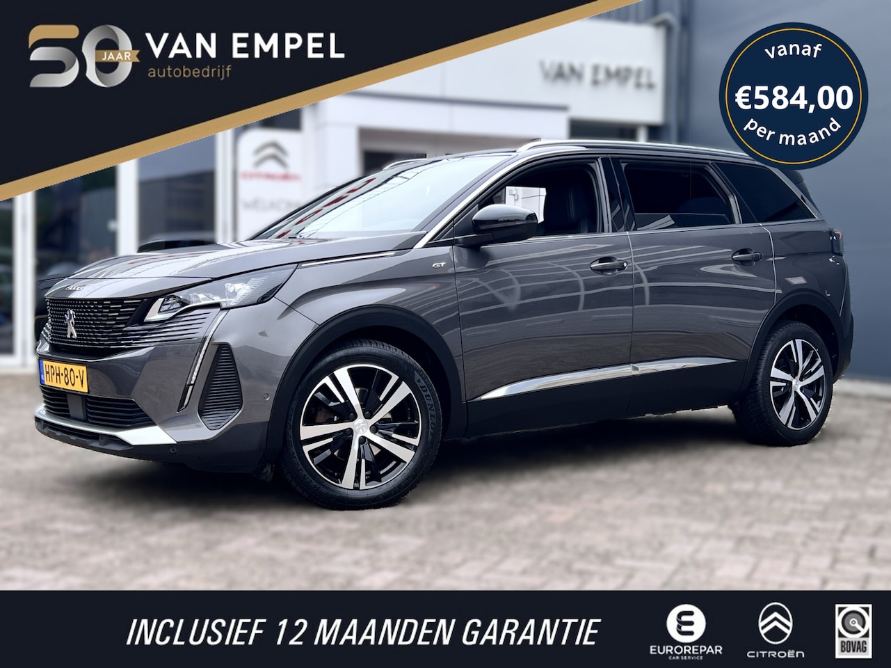 Peugeot 5008 - PT180 pk GT Automaat 7P. | Trekhaak | Camera | Elek. Achterklep | Adaptive Cruise - AutoWereld.nl