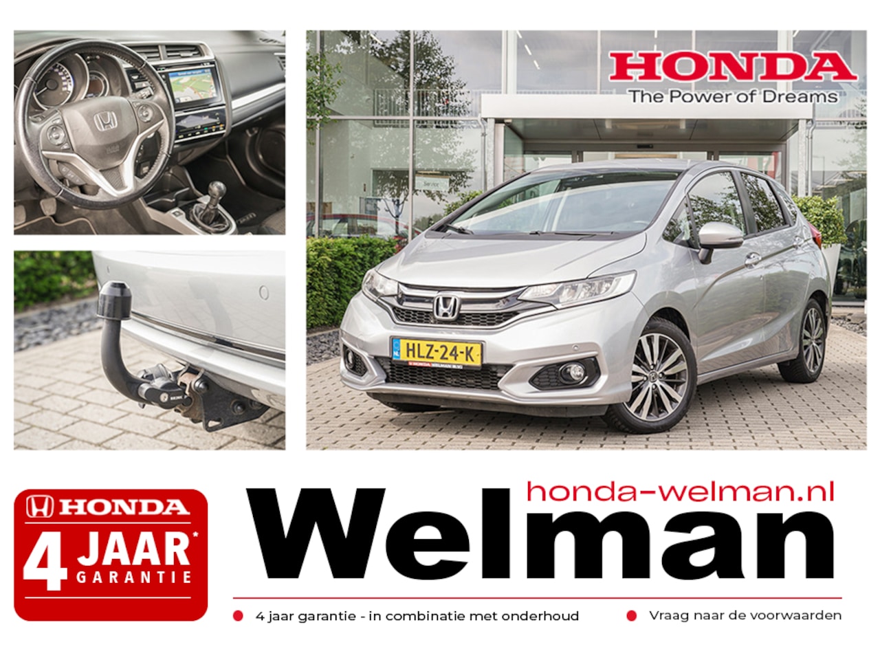 Honda Jazz - 1.3i VTEC ELEGANCE - NAVIGATIE - TREKHAAK - ALL WEATHERS - AutoWereld.nl