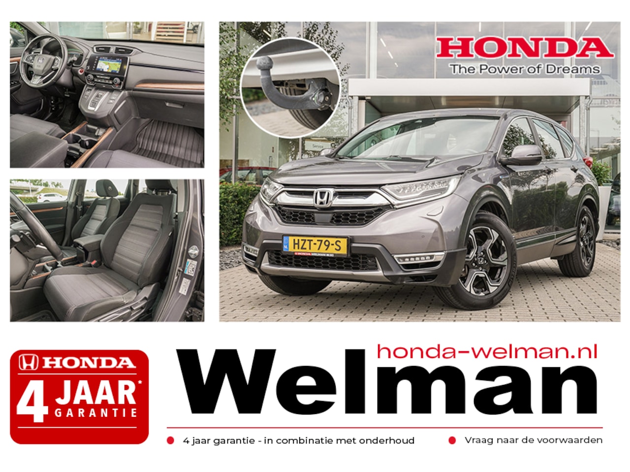 Honda CR-V - 2.0i e:HEV HYBRID ELEGANCE - FULL HYBRID - TREKHAAK - 184 PK - AutoWereld.nl