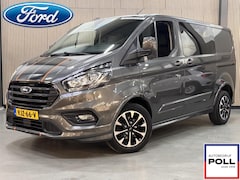 Ford Transit Custom - 320 2.0 TDCI 185pk Automaat Sport DC Leer Trekhaak 2x Schuifdeur Navi Camera Winter pack