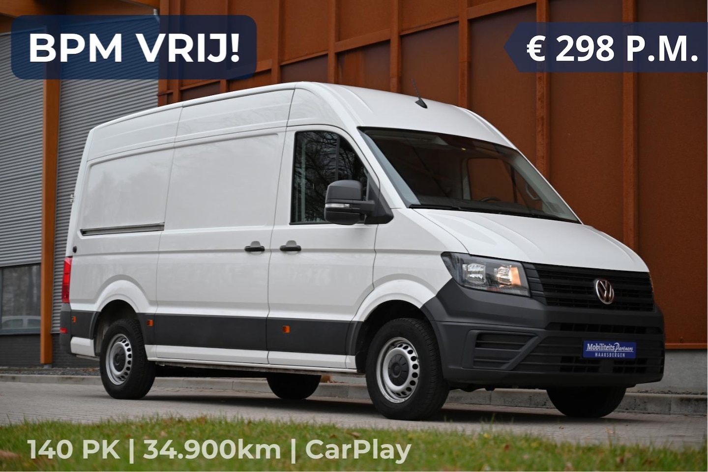 Volkswagen Crafter - 2.0 TDI L3H3 140PK | CarPlay | Cam | 270gr deuren - AutoWereld.nl