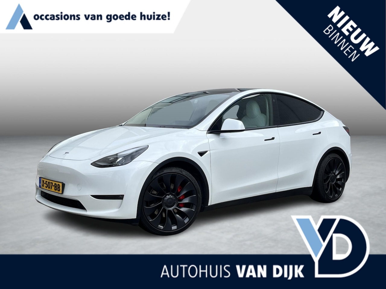 Tesla Model Y - Performance AWD 75 kWh | NL Auto/1e Eig./Leder/Pano.Dak/Navi/21"/Camera/Stoel&Stuurverwarm - AutoWereld.nl