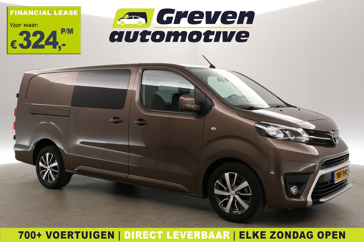 Toyota ProAce - 2.0 D-4D L3H1 | Dubbele Cabine | Airco | Cruise | Camera | 2xSchuifdeur | Navi | Trekh. | - AutoWereld.nl