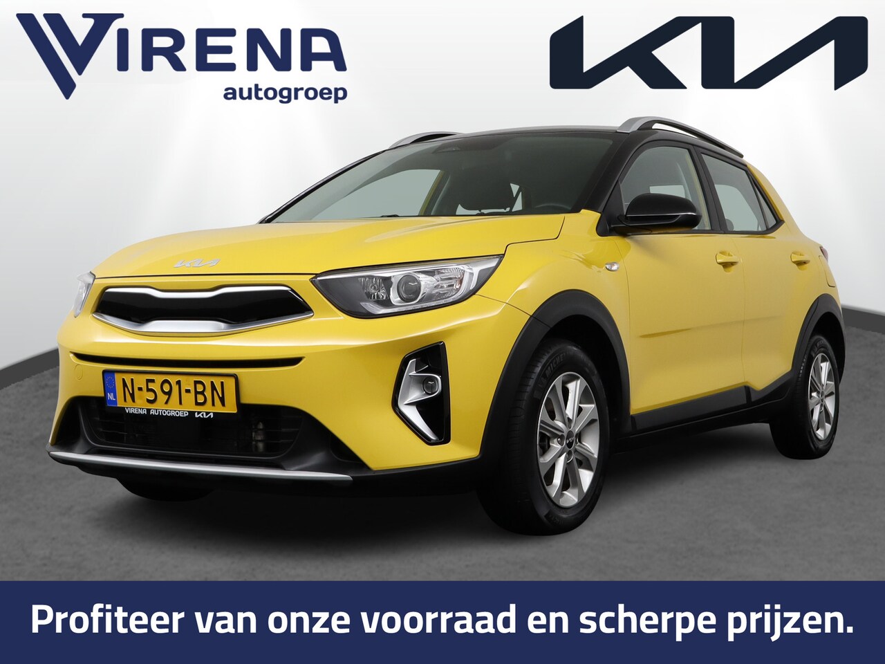Kia Stonic - 1.0 T-GDi MHEV DynamicLine - Navigatie - Cruise Control - Climate Control - DAB - Achterui - AutoWereld.nl
