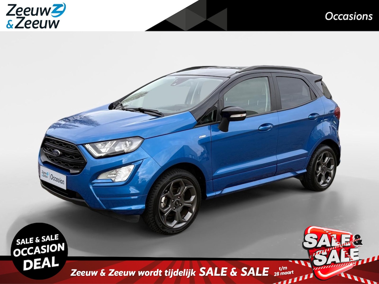Ford EcoSport - 1.0 EcoBoost ST-Line | Stoel/Stuur/Voorruitverwarming | Parkeersensoren Achter | Apple/And - AutoWereld.nl