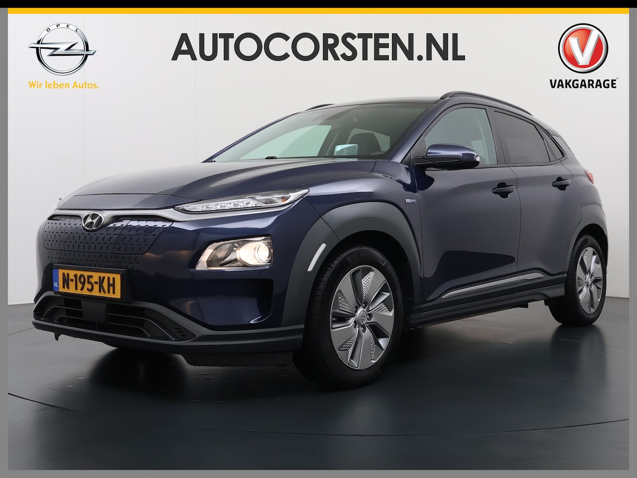 Hyundai Kona Electric - EV 64kWh 3 fase SOH-100% Warmtepomp Adaptive-Cruise Head-Up Display 1/2 Leer Krell®-Hifi A - AutoWereld.nl