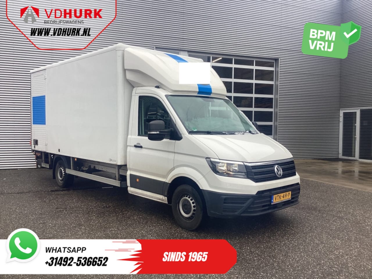 Volkswagen Crafter - 2.0 TDI Bakwagen Laadklep 450x210x213/ Zijdeur/ Topspoiler/ Carplay/ Cruise/ Navi/ Camera/ - AutoWereld.nl
