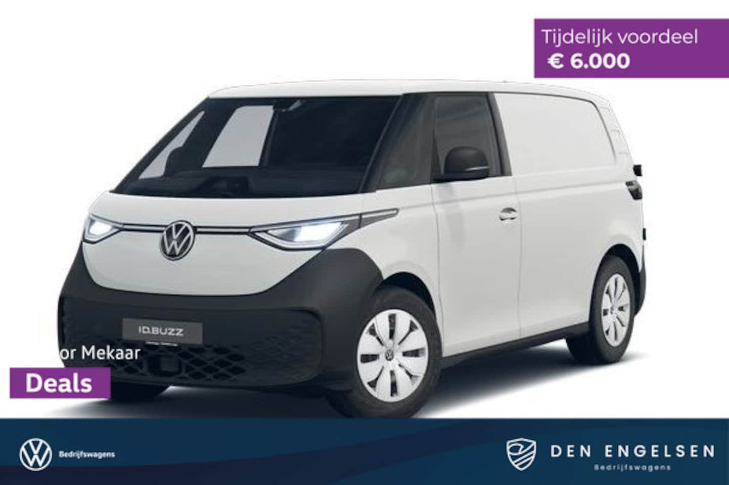 Volkswagen ID. Buzz Cargo - ID. Buzz Cargo 170 pk, Economy Business, Bijrijdersbank, Achterdeuren zonder ruit, - AutoWereld.nl