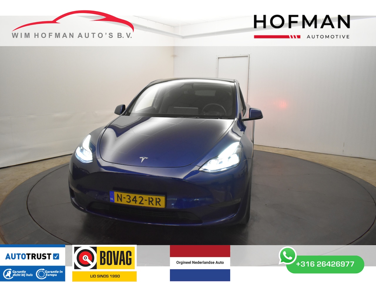 Tesla Model Y - Long Range AWD 75 kWh 351Pk Trekhaak EL aKlep Pano Leder Camera - AutoWereld.nl