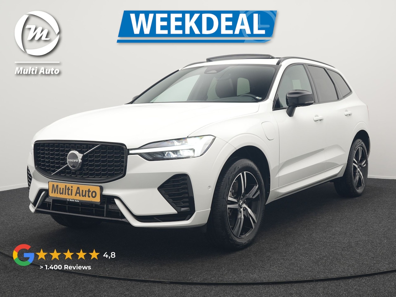 Volvo XC60 - Recharge T6 AWD R-Design LONG RANGE Plug In Hybrid 341pk Dealer O.H. PHEV | Panodak | 360 - AutoWereld.nl