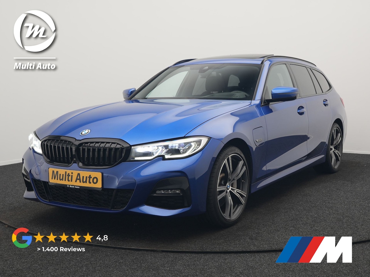 BMW 3-serie Touring - 330e M Sport Plug In Hybrid 293pk Dealer O.H. PHEV | Panodak | Head Up | Laser LED | Adapt - AutoWereld.nl