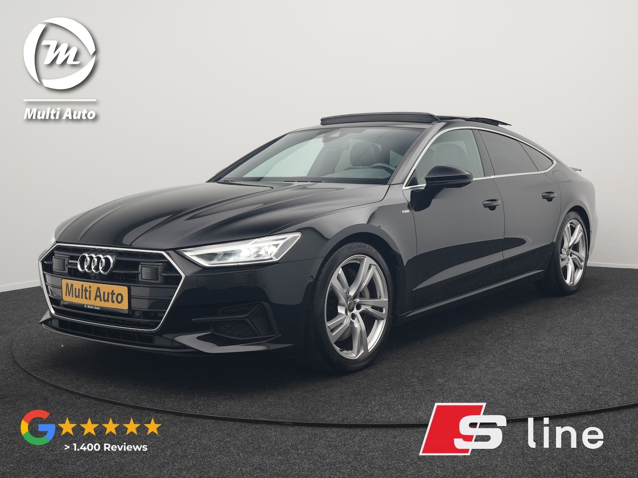 Audi A7 Sportback - 50 TFSI e quattro S Line Plug In Hybrid 299pk Dealer O.H PHEV | Panodak | Adaptive Cruise - AutoWereld.nl