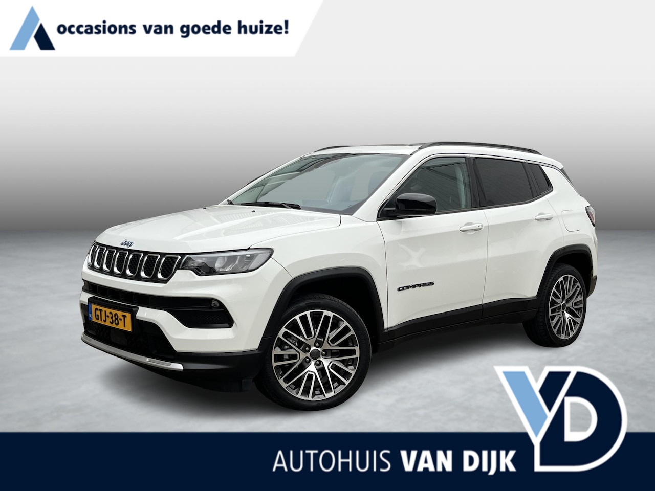Jeep Compass - 4xe 190 Plug-in Hybrid Electric Limited Lease Ed. | Navi/Clima/Adapt.Cruise/Pano.Dak/Winte - AutoWereld.nl
