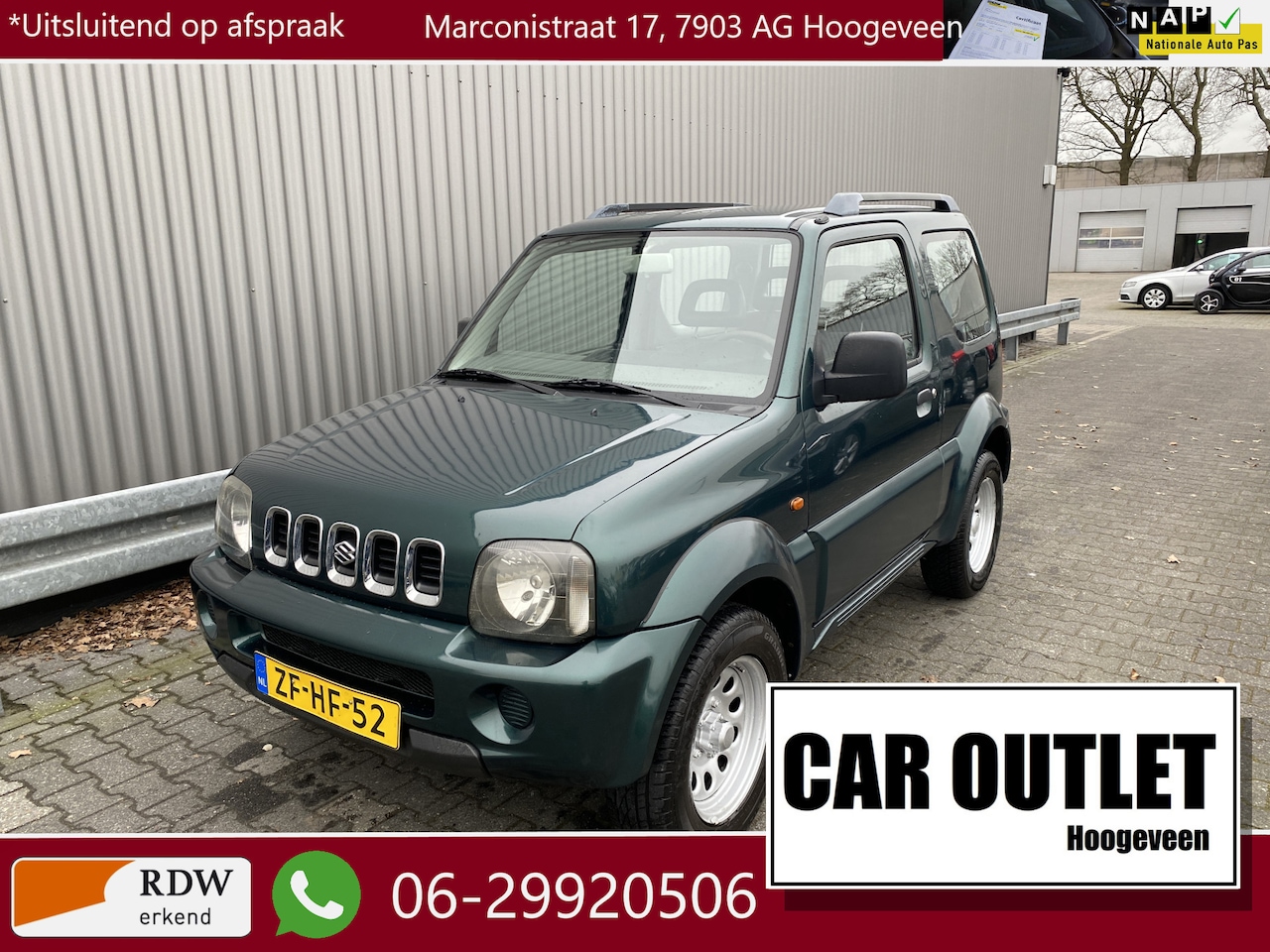 Suzuki Jimny - 1.3 JX 4WD Pioneer Audio, Bluetooth Carkit, Afn. Trekhaak & Nieuwe APK – Inruil Mogelijk – - AutoWereld.nl