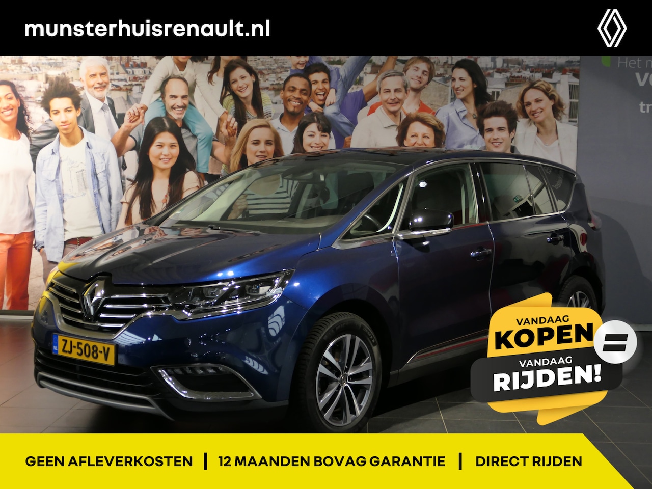 Renault Espace - 1.8 TCe Intens 7p. - Glazendak - Dodehoek - Sensor v+a - Grootlichtassistent - AutoWereld.nl