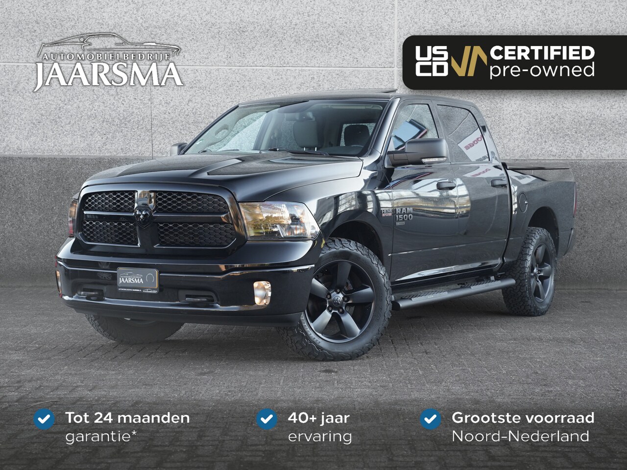 Dodge Ram 1500 - 5.7 V8 Night Edition CrewCab Classic |CarPlay |PRINS LPG |Cover in kleur | - AutoWereld.nl