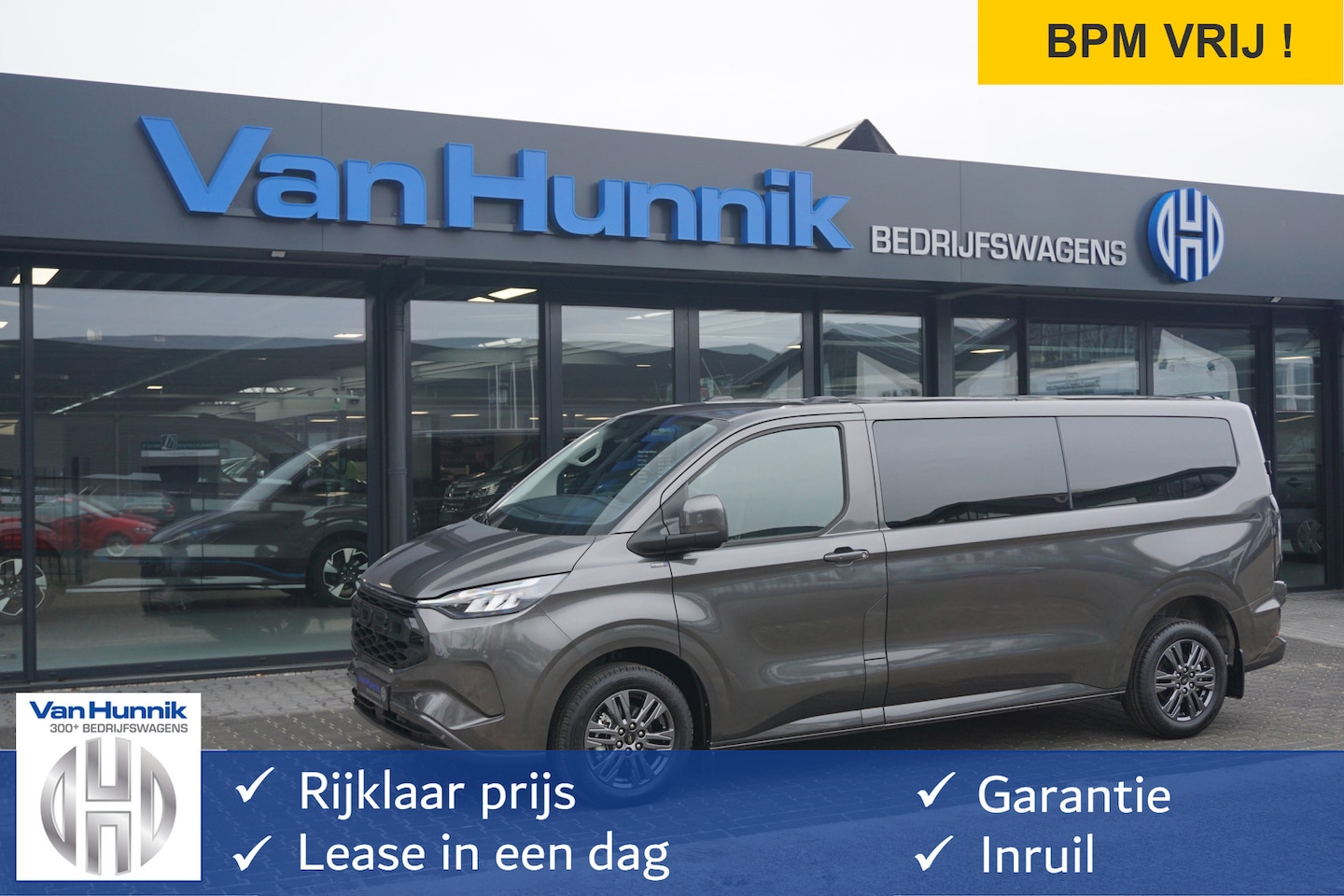 Ford Transit Custom - 320L 2.5 PHEV 233PK Dubbel Cabine Limited PRIJS INCL. BPM !! 13" Navi, Adap. Cruise, Camer - AutoWereld.nl