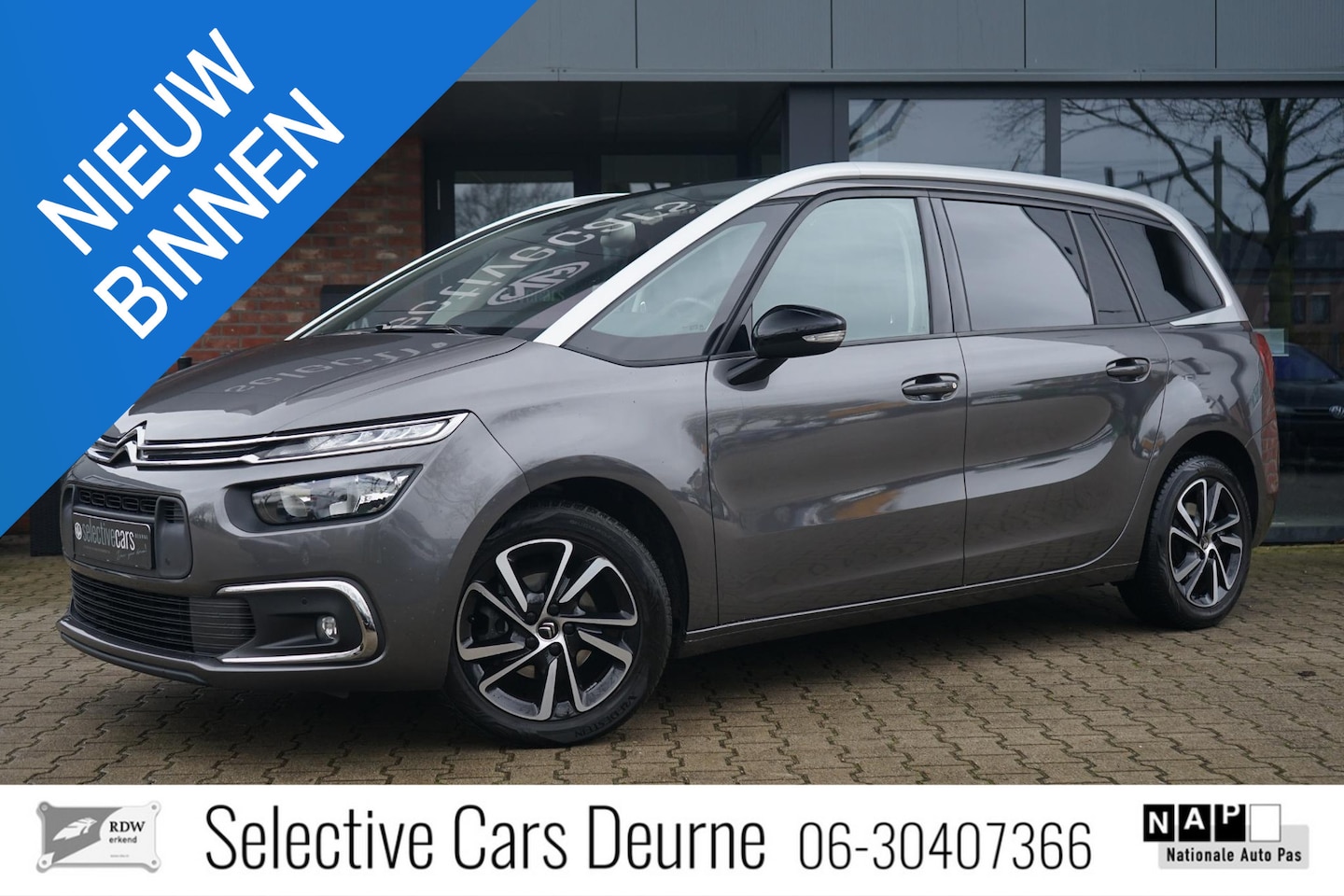 Citroën Grand C4 SpaceTourer - Shine 7-Persoons, Leder, Pano, Automaat, Vol optie, 1e eigenaar. - AutoWereld.nl