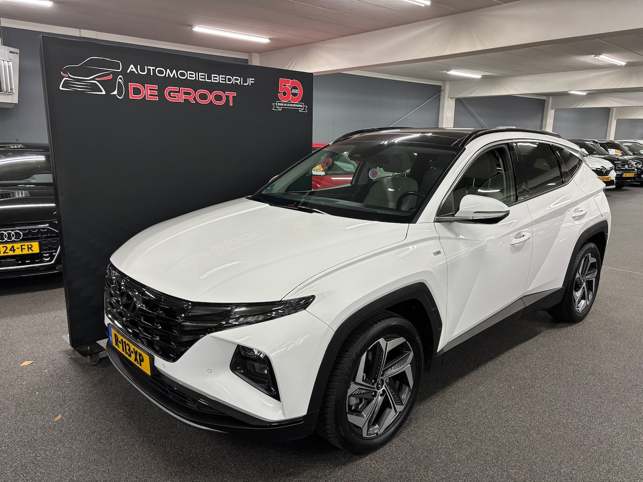 Hyundai Tucson - 1.6 T-GDI MHEV Premium Sky 1ste Eigenaar, Navigatie, Leder, Panoramadak, Electrische achte - AutoWereld.nl
