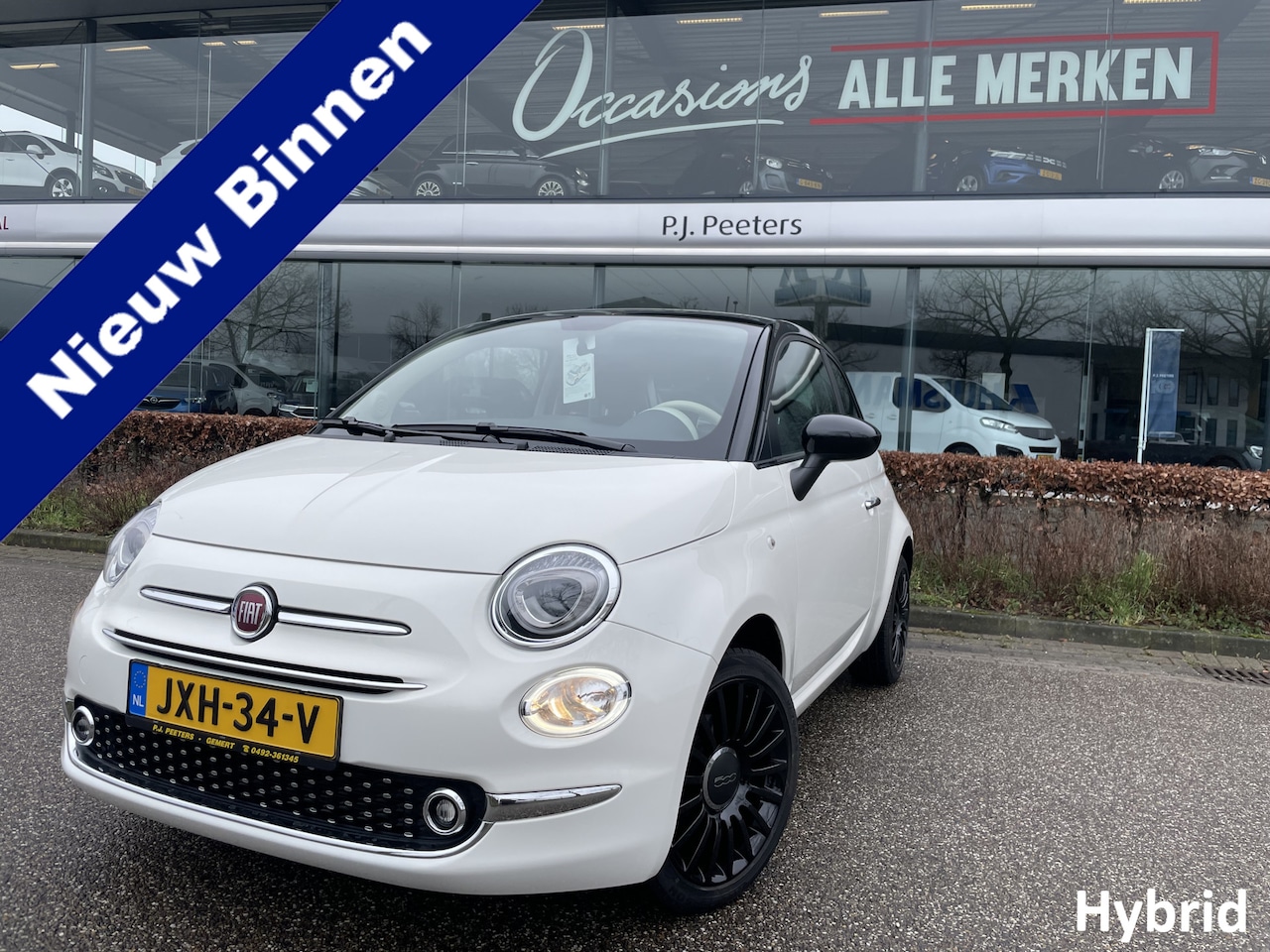 Fiat 500 - 1.0 GSE Hybrid Dolcevita Bi-colore Airco - Apple carplay - Cruise control - Panoramadak - - AutoWereld.nl