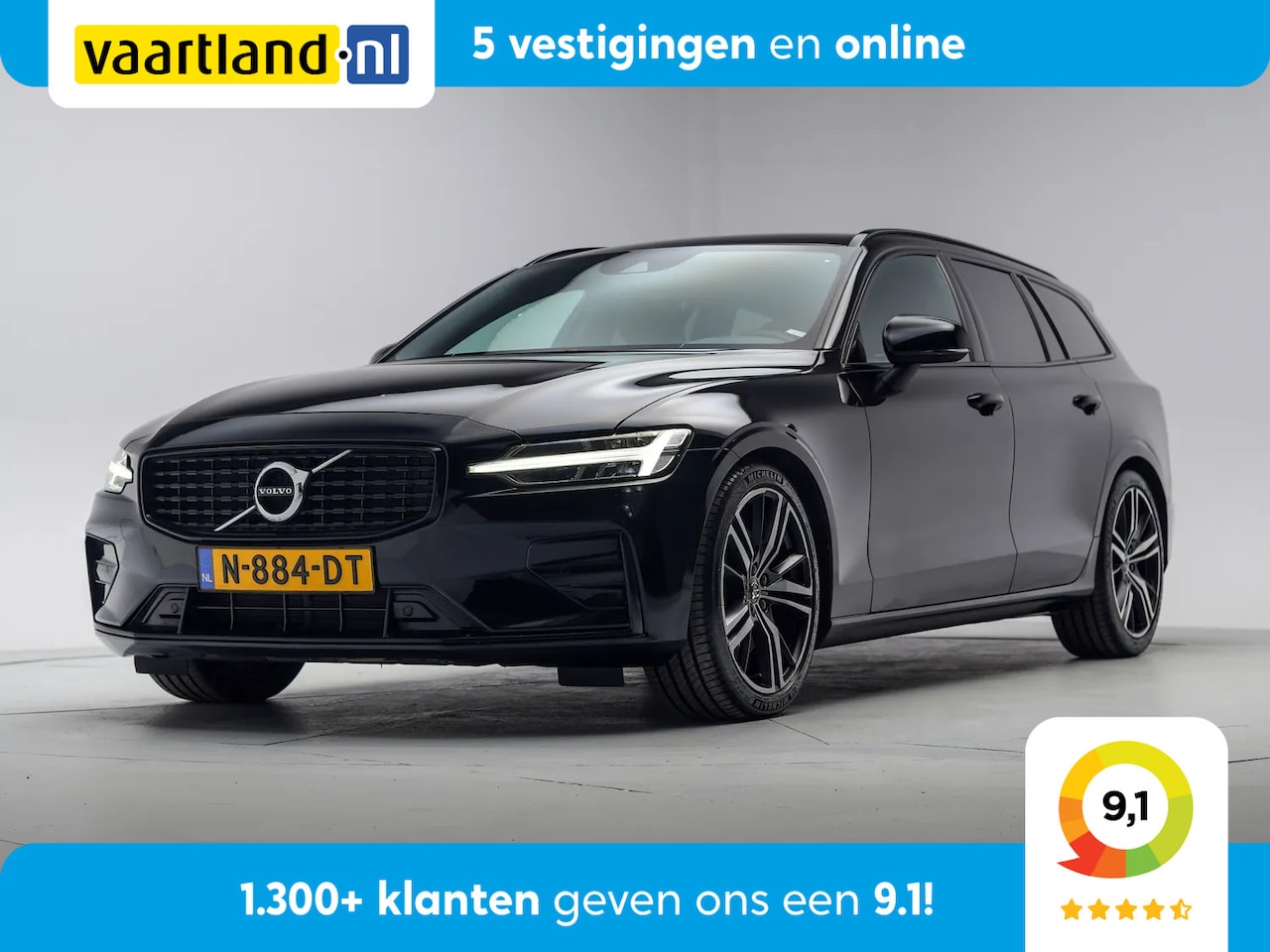 Volvo V60 - 2.0 B5 250pk R-Design Aut. [ LED Navi Leder Camera ] - AutoWereld.nl