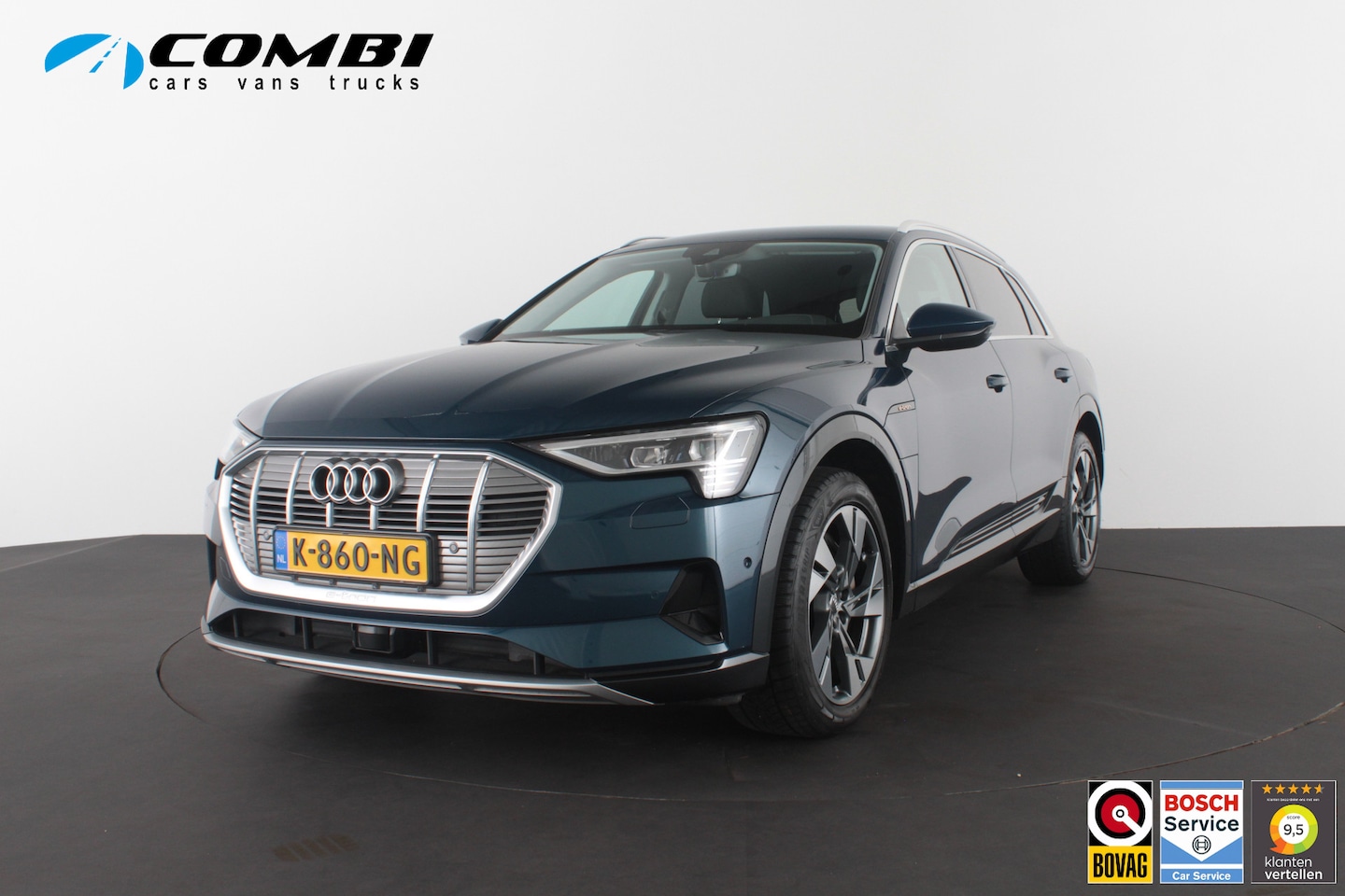 Audi e-tron - 55 quattro advanced Pro Line Plus 95 kWh Leer/Memory/Trekhaak/Galaxis blauw/Adaptive Cruis - AutoWereld.nl