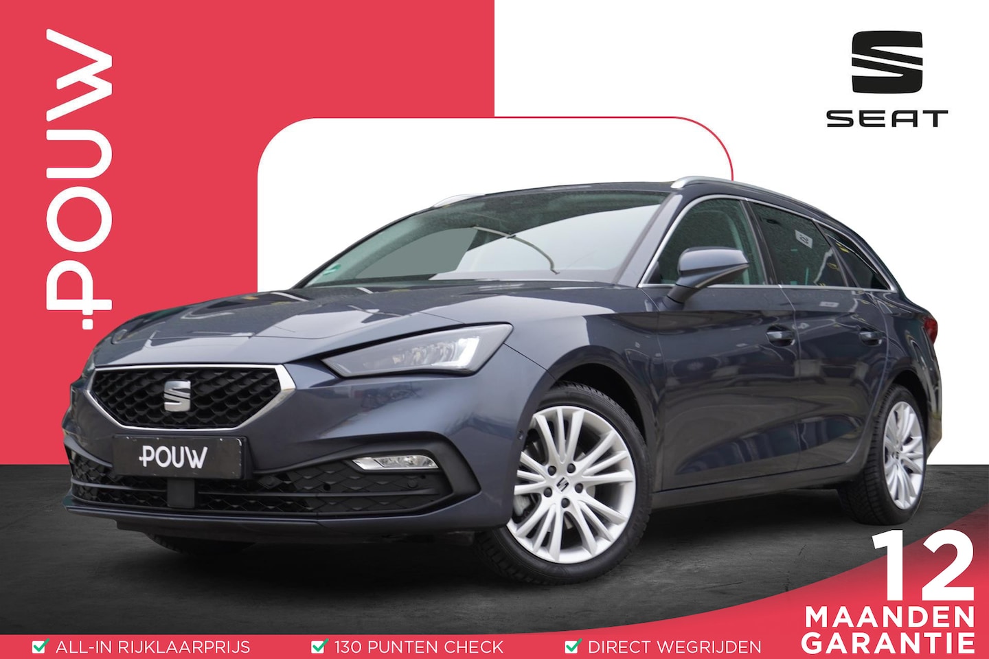 SEAT Leon Sportstourer - 1.5 eTSI 150pk DSG Style Launch Edition | Trekhaak | Full Link | Climate Control | Adaptiv - AutoWereld.nl