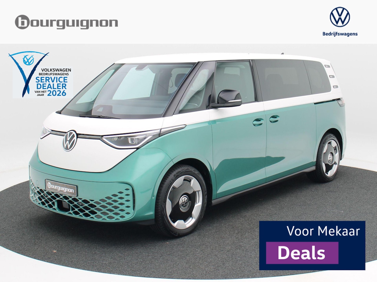 Volkswagen ID. Buzz - Bedrijfswagens Pro Bulli L2 7-zits 210 kW (286 pk) 3239 mm | Trekhaak | 20"Stockton LM | L - AutoWereld.nl