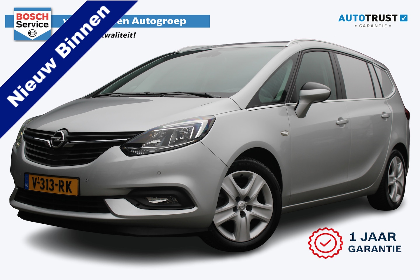 Opel Zafira Tourer - 1.4 Blitz | Grijs kenteken | incl. 12 mnd garantie | Airco | Cruise | Navigatie | Apple Ca - AutoWereld.nl