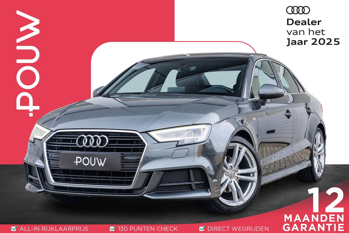 Audi A3 Limousine - 1.5 TFSI 150pk S-tronic S-Line Edition | Panoramadak | Trekhaak - AutoWereld.nl