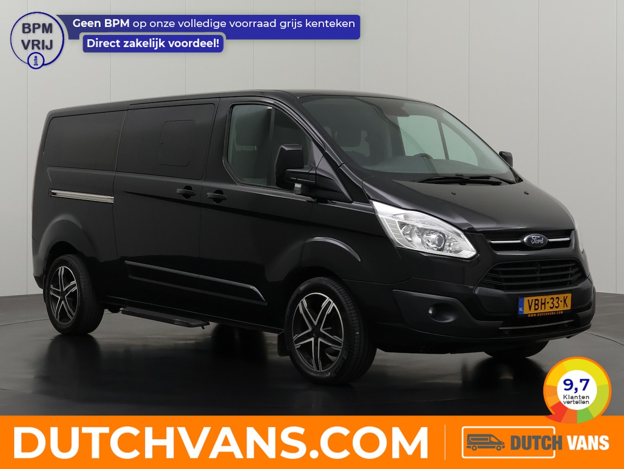 Ford Transit Custom - 130PK Automaat Lang Dubbele Cabine Limited | Euro 6 | 6-Persoons | Navigatie | Airco | Cru - AutoWereld.nl