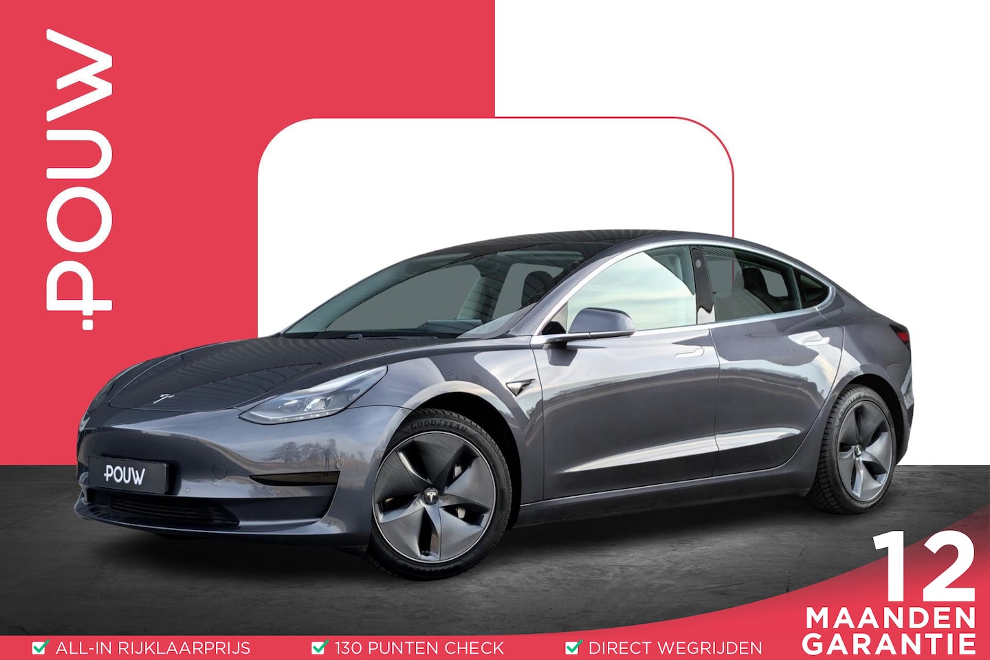 Tesla Model 3 - Standard RWD Plus 60 kWh | SoH 92% | Navigatie | Leer | Camera Rondom - AutoWereld.nl