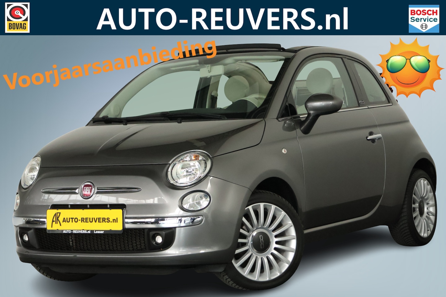 Fiat 500 C - 1.2 Lounge / Opendak / Airco / Bluetooth / Allseason - AutoWereld.nl